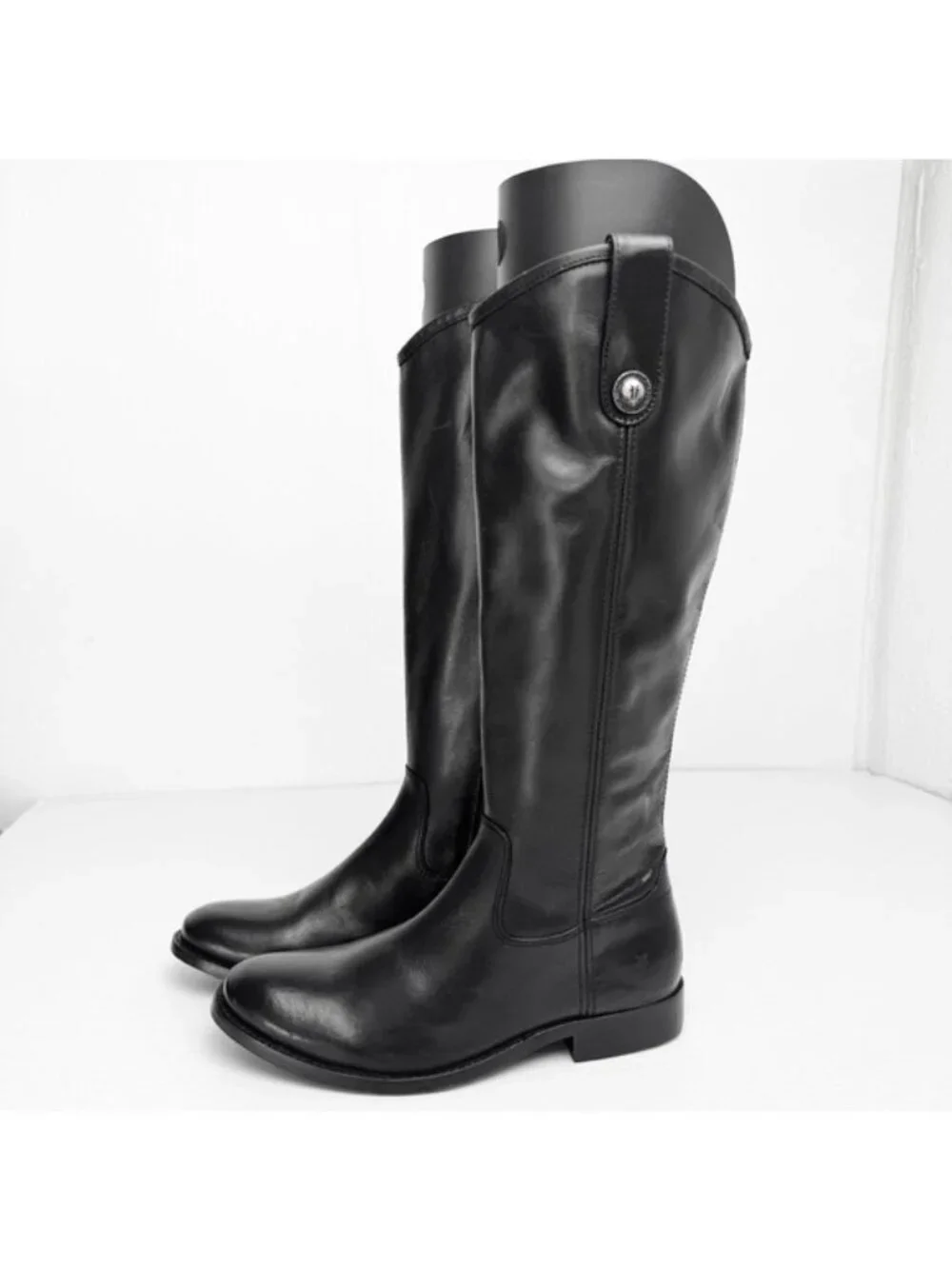 Frye Melissa Inside Zip Boot Tall Leather Riding Shoe Black Womens Size 6